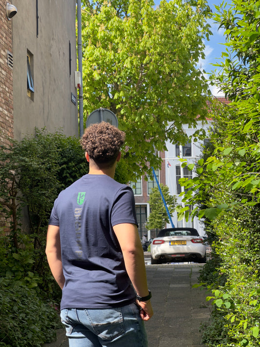 bequipped backside tee Navy